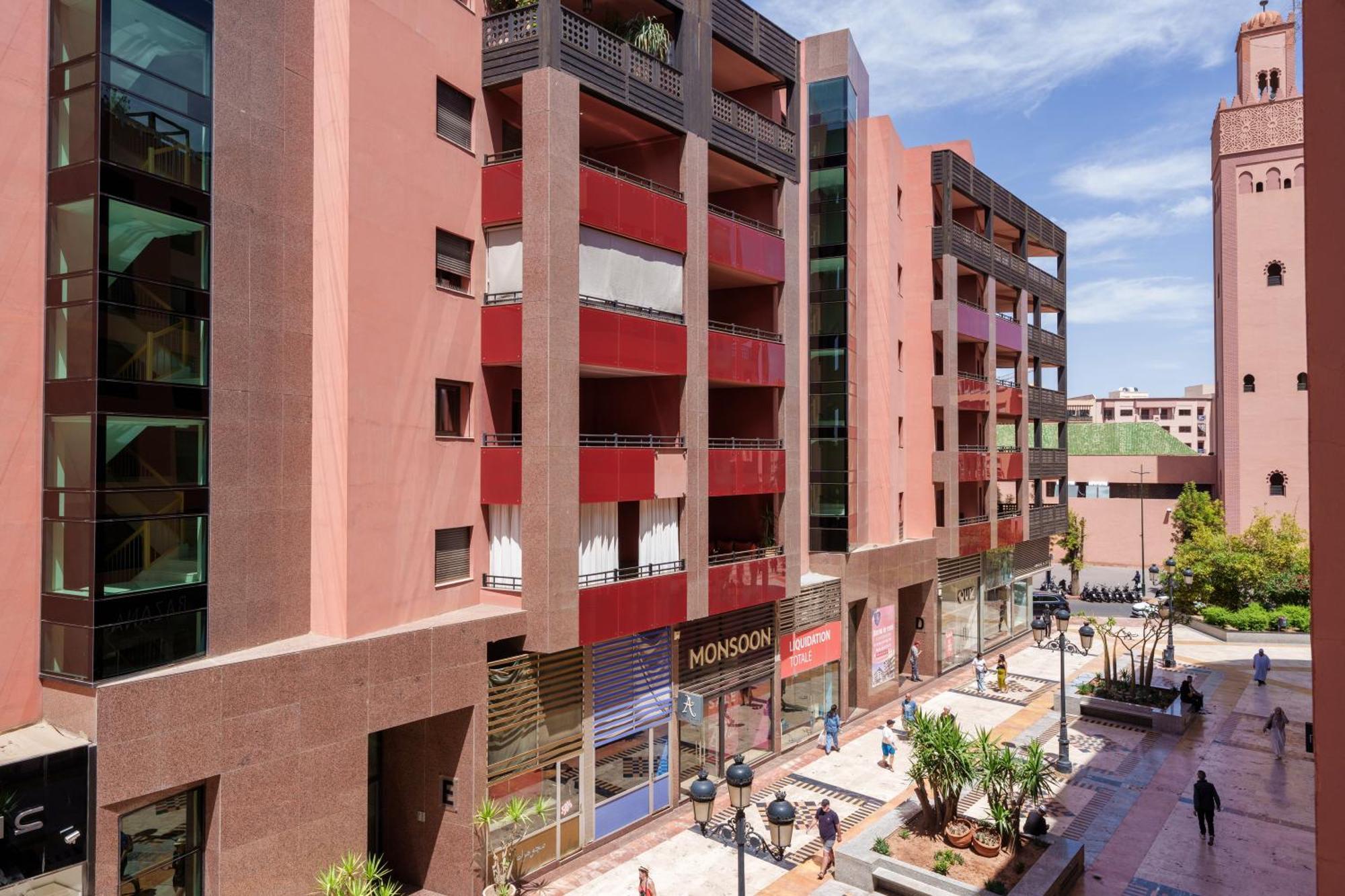 Appartement Chic Gueliz Plaza Avec Vue Marrakesh Exterior foto