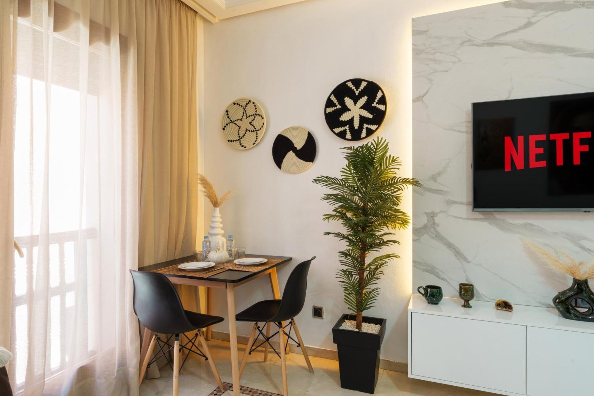Appartement Chic Gueliz Plaza Avec Vue Marrakesh Exterior foto