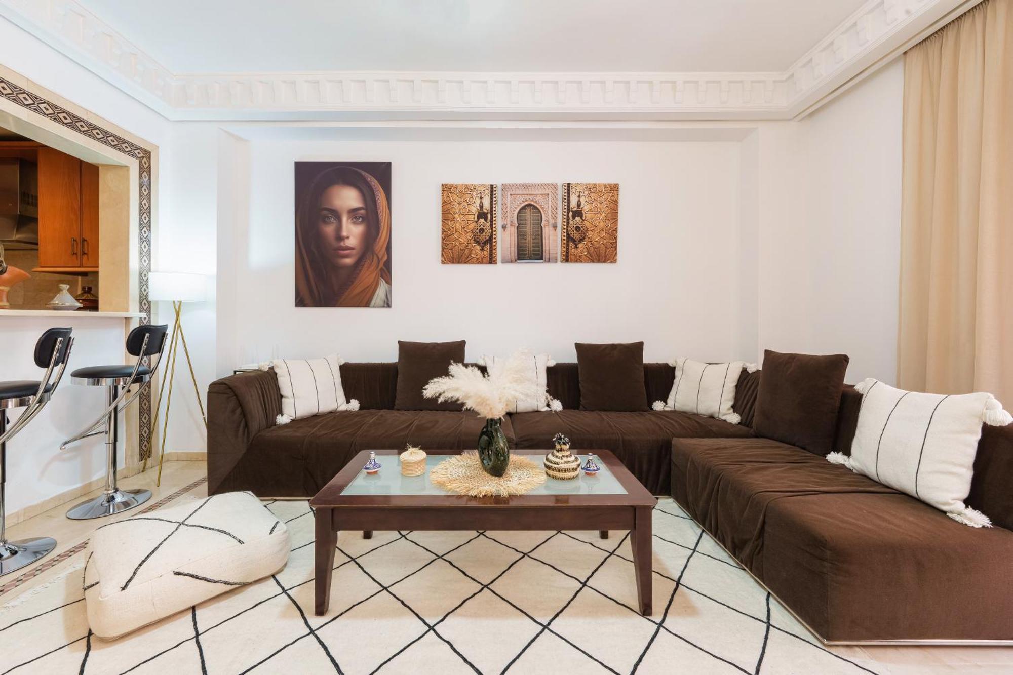 Appartement Chic Gueliz Plaza Avec Vue Marrakesh Exterior foto